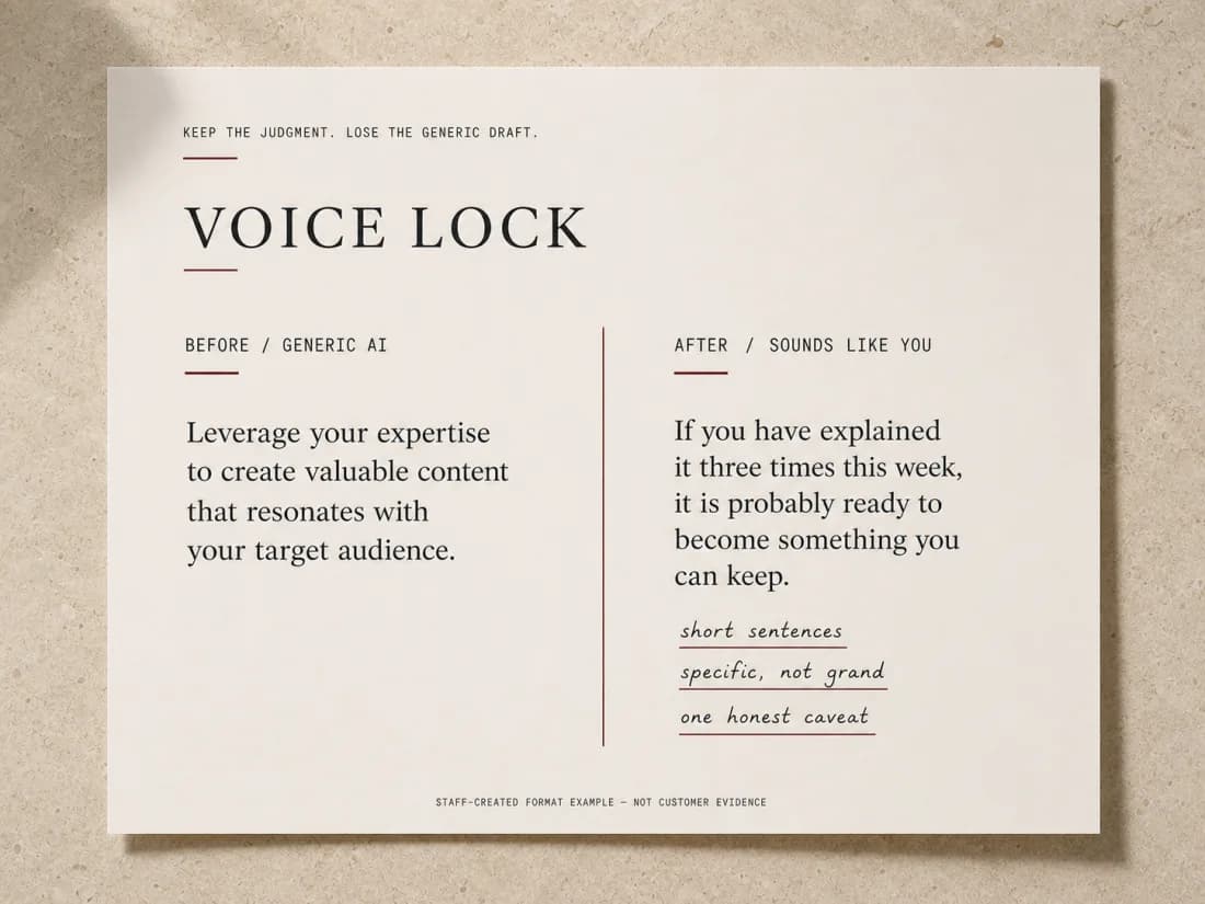 Voice Lock before and after example